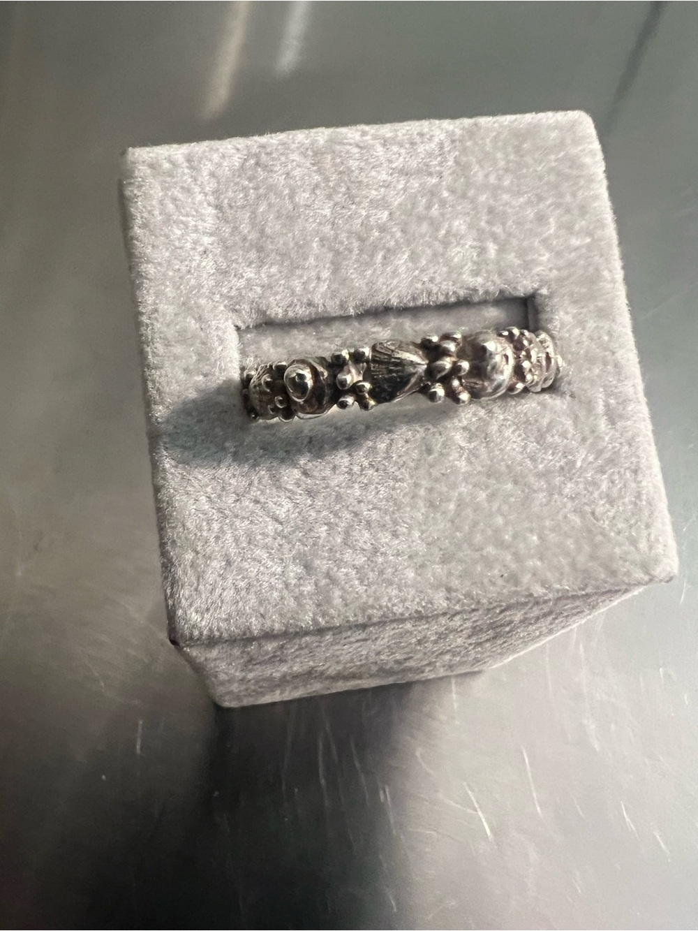 Sterling Silver Sea Shell Band Ring - Stamped “Gendenc” & 925